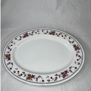 Sheffield Anniversary Floral Oval Serving Platter Vintage Japan China